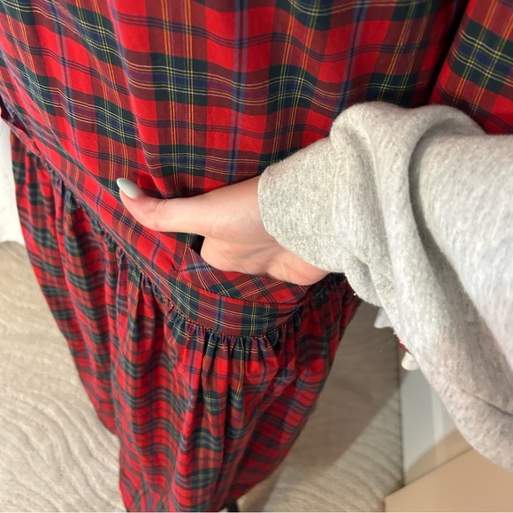Eileen West Vintage Red Plaid Dress - Picture 2 of 7